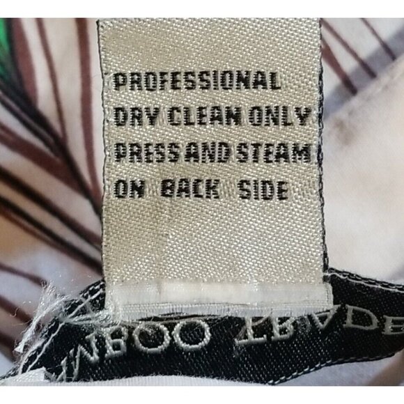 Bamboo Traders Women's Skirt Size 4P Beaded Peacock Feathers Cotton Lined A line - Picture 12 of 12